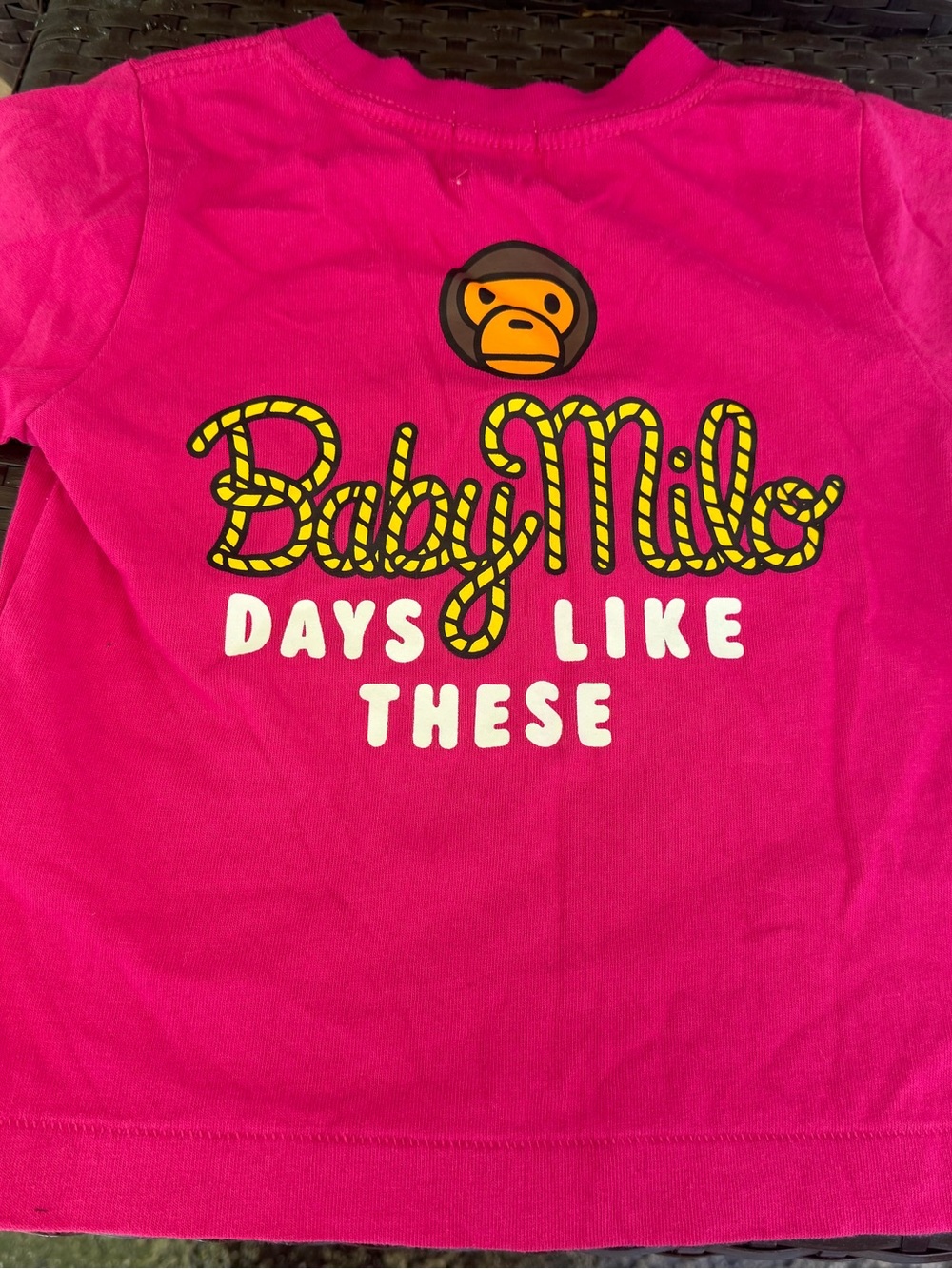 BAPE Pink Graphic Kids Tee